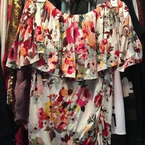 BNWOT Venus off the shoulder floral top